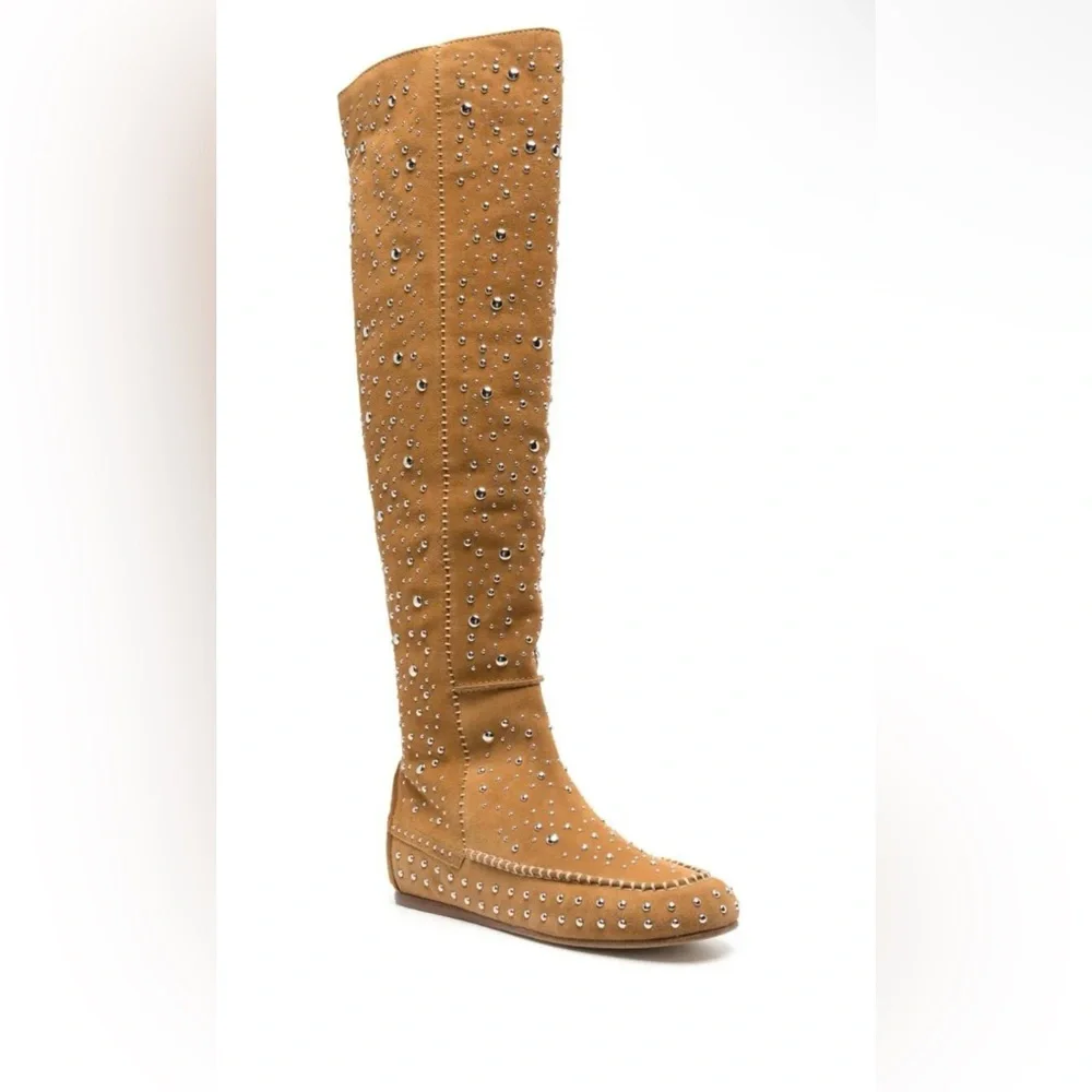 NIB Zadig & Voltaire Santa Studded Leather Boot - Size 38 MSRP $1198